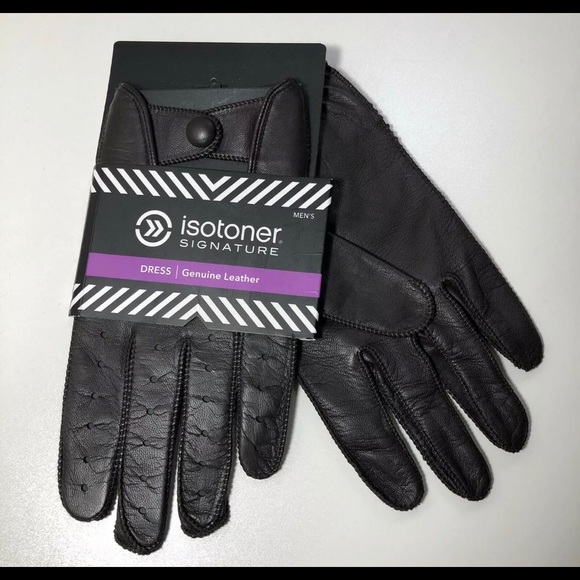 isotoner driving gloves mens